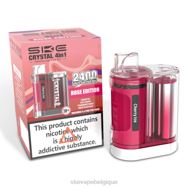 SKE- crystal 2400 kit pod 4 en 1 mixte 268498 édition rose SKE vape review